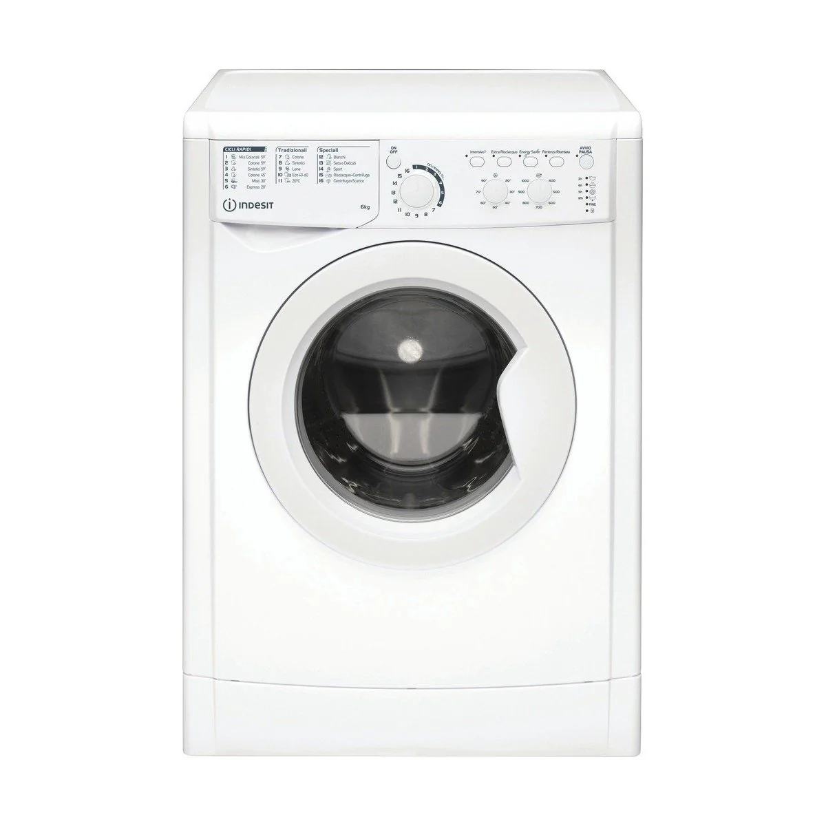 Lavatrice a Carica Frontale Indesit 6 kg EWC 61051 W IT N 1000 Giri Classe F (A85xL59,5xP51,7) EWC61051WITN
