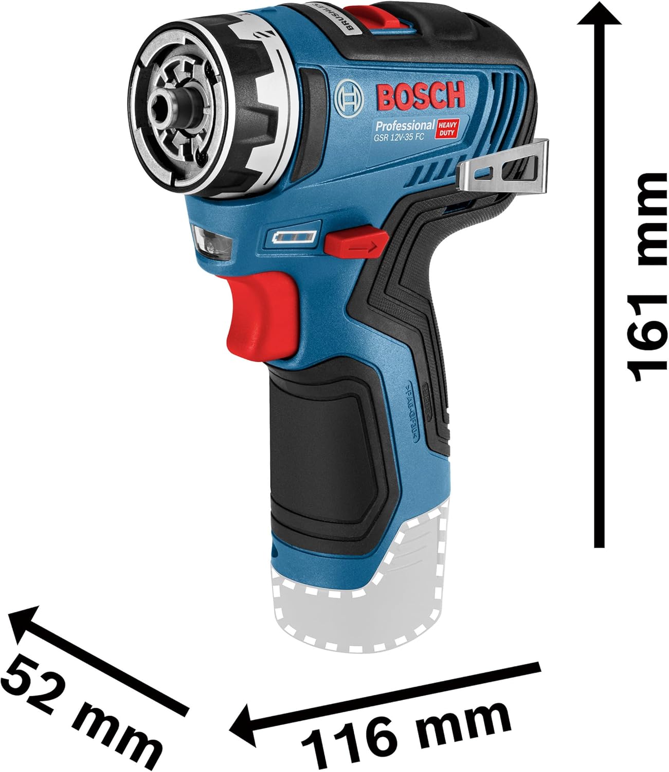 Professional 12V System Akku Bohrschrauber GSR 12V-35 FC - FlexiClick System (inkl. 2x Akku GBA 3.0Ah, Schnellladegerät GAL 12V-40, Bohrfutteraufsatz GFA 12-B, L-BOXX)