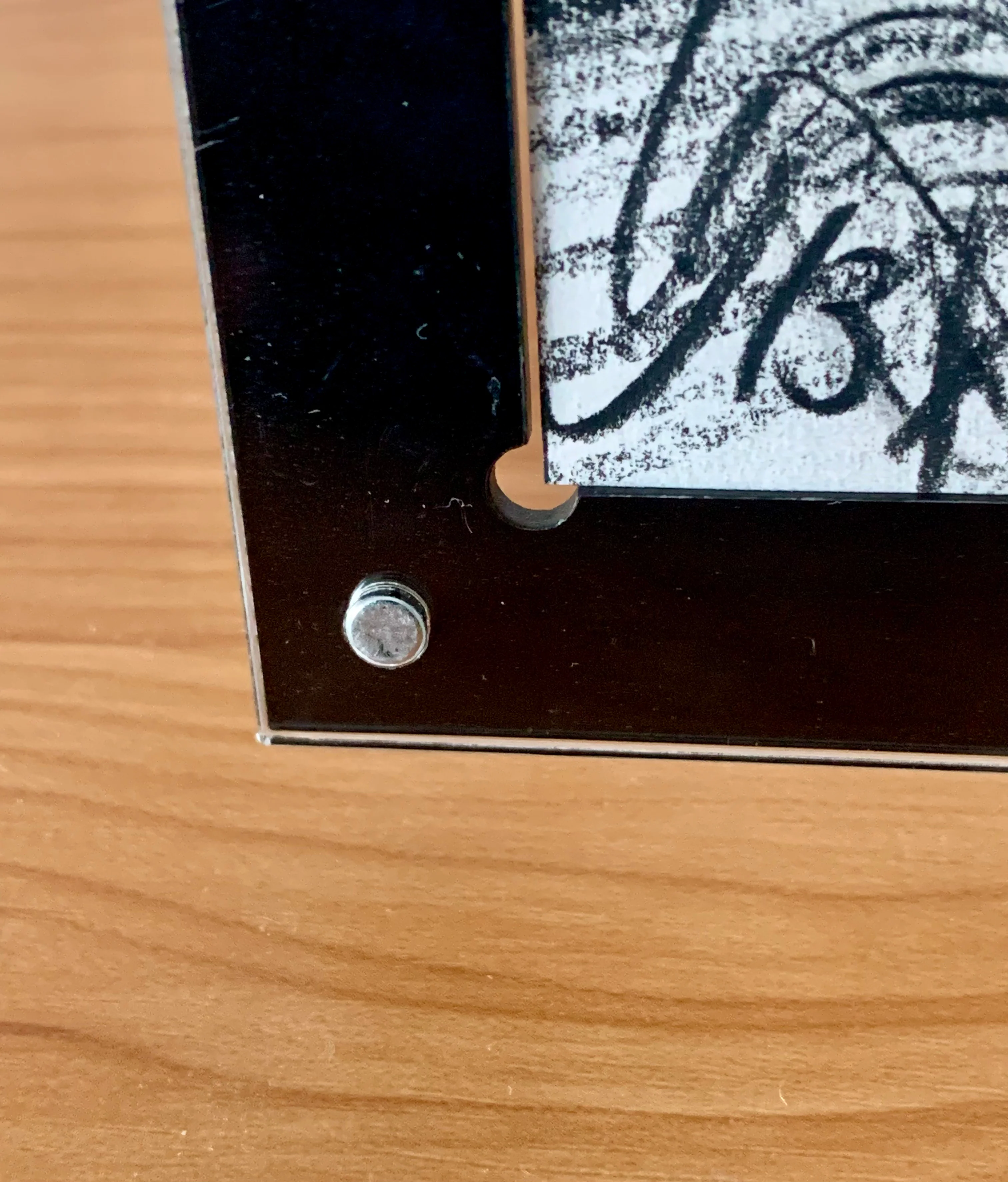 Acrylic Holder (MAGNETIC) For Triptych (triple)or Trifold Sketch Cards - BLACK