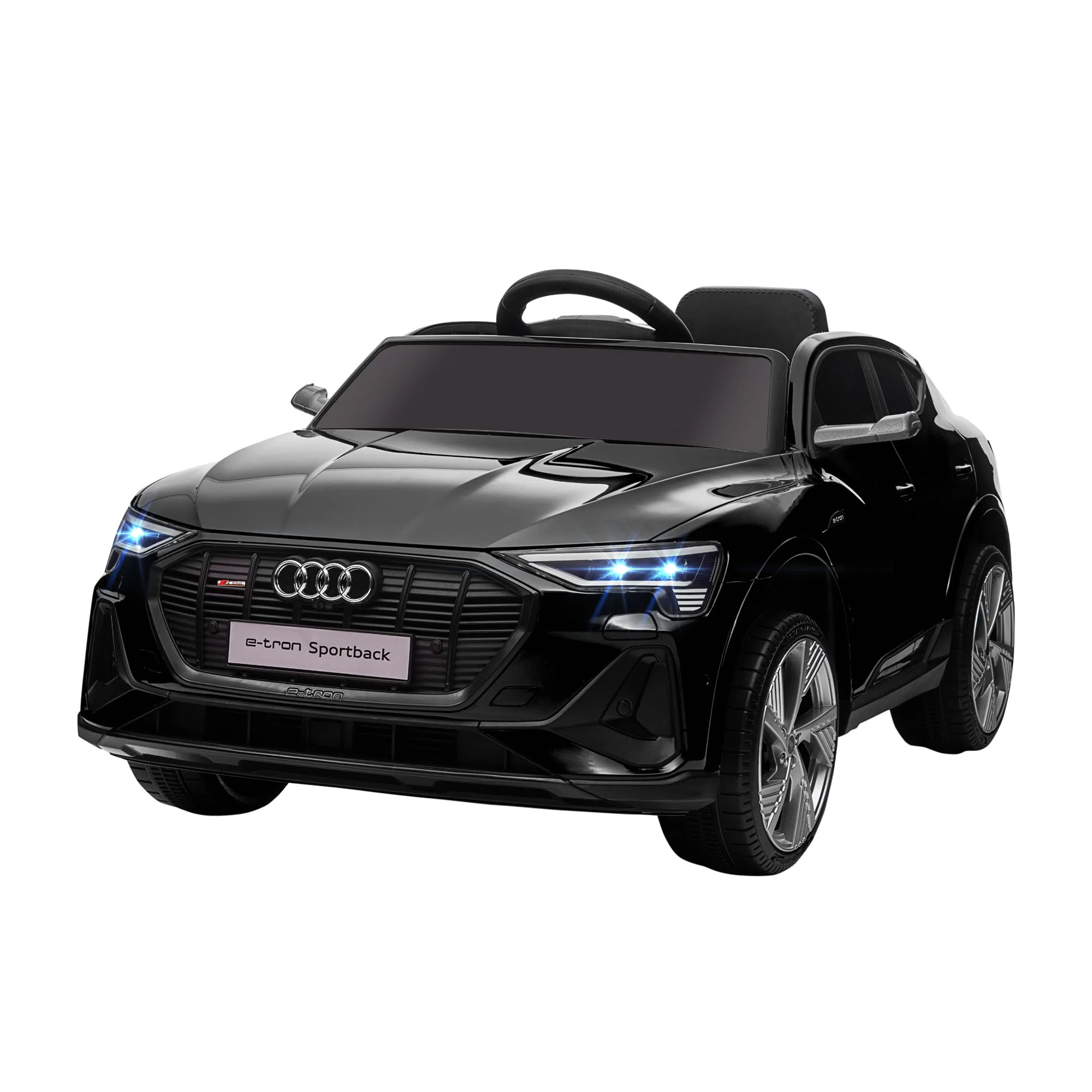 HOMCOM elektrische kinderauto voor 3-5 jaar, 3-5 km/u, zwart, 108 x 60 x 47 cm