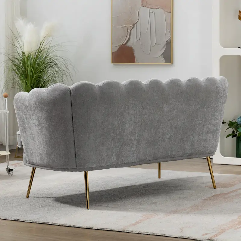 59W Mid-century Modern Tufted Loveseat Upholstered Sofa