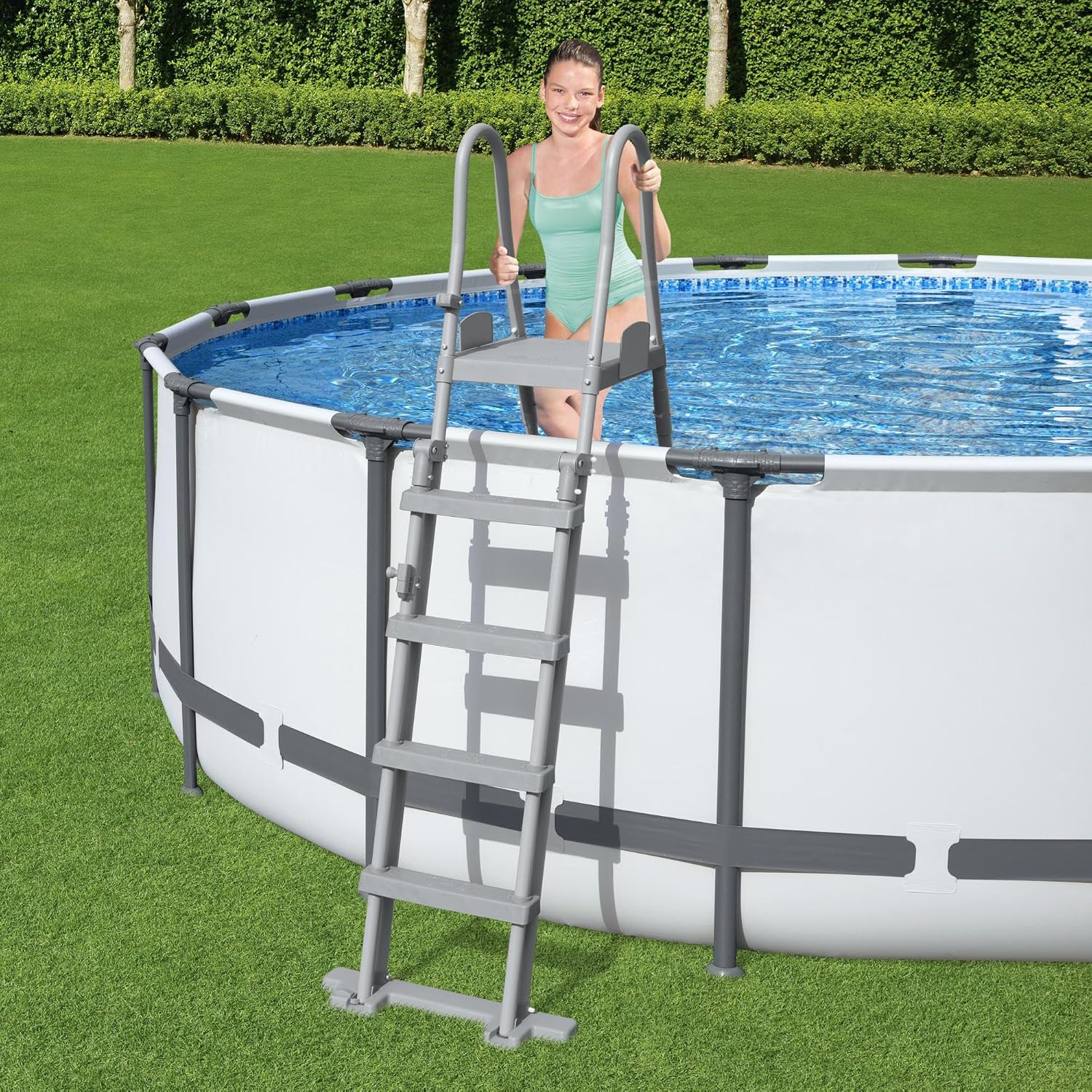 Bestway Escalera de seguridad para piscina Flowclear ™ 1,32 m