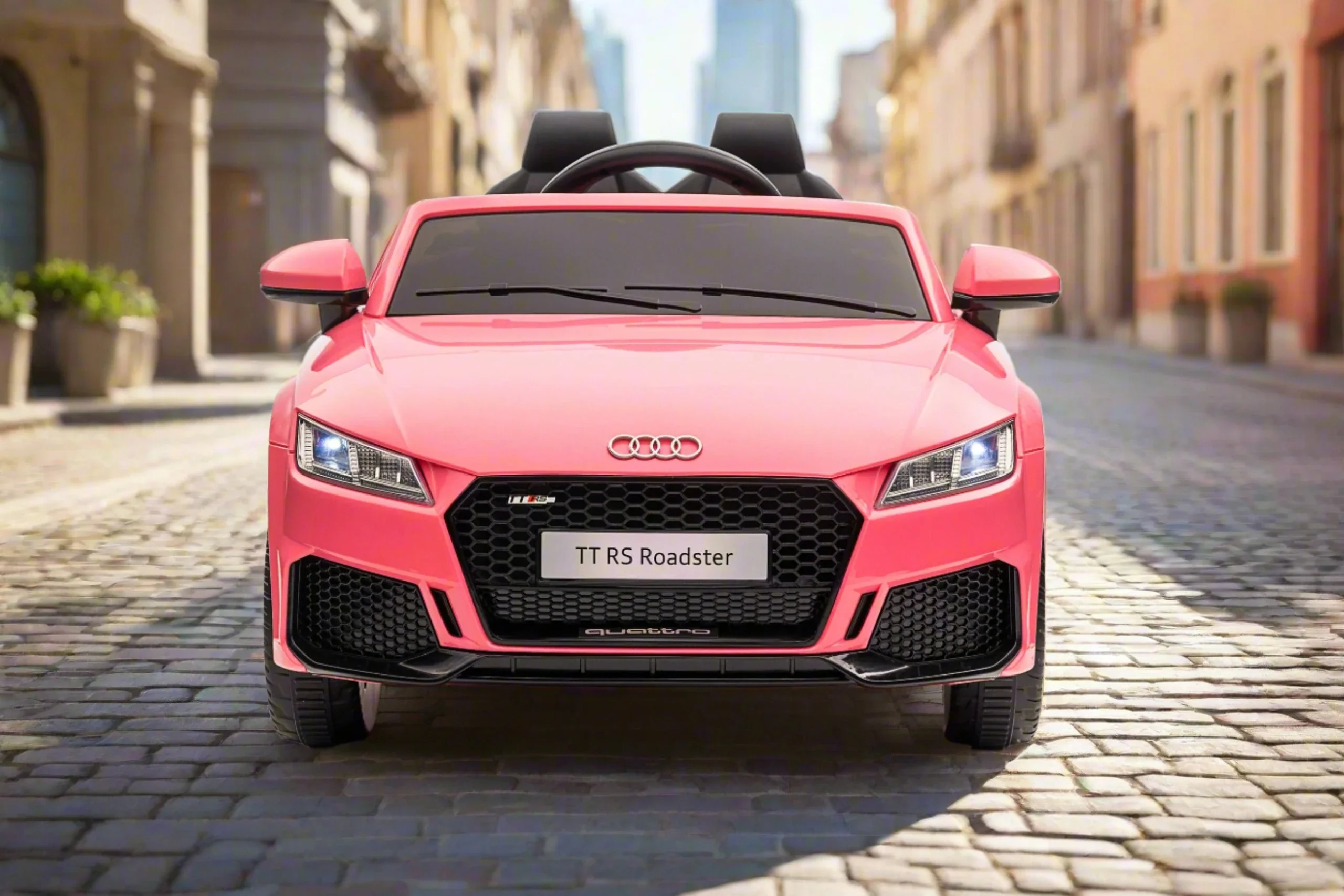 Audi TT-RS Kids 12V Licensed Ride On Car with parental control In Pink