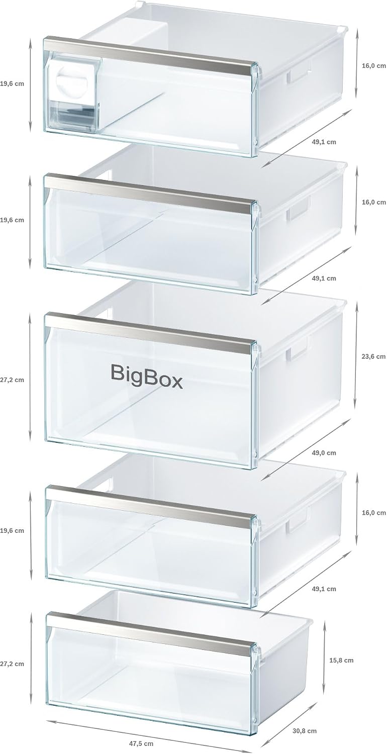 Bosch GSN51AWDV Serie 6 XXL-Gefrierschrank, 161 x 70 cm extra breit, 289 L, NoFrost nie wieder abtauen, LED-Beleuchtung gleichmäßige Ausleuchtung, BigBox Platz für großes Gefriergut, Weiß