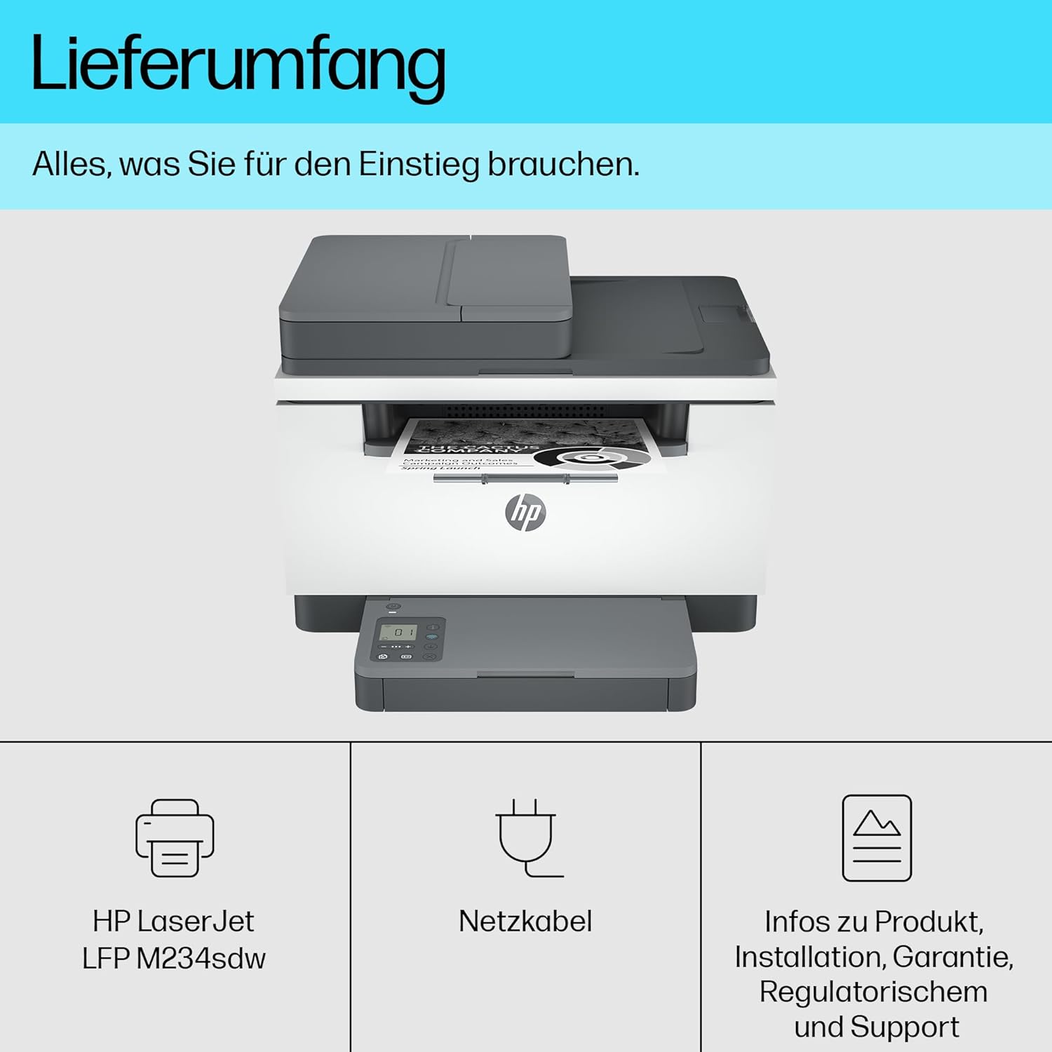 HP LaserJet MFP M235sdw Multifunktions-Laserdrucker Schwarzweiß, Drucken, Kopieren, Scannen, Automat.beidseitiger Druck, Dual-Band Wi-Fi, USB, LAN, HP Smart App, Intelligente Benutzeroberfläche