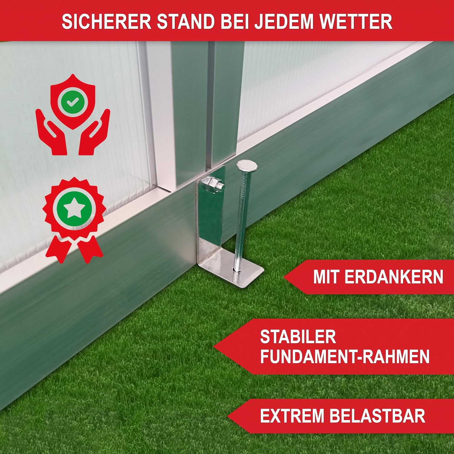 ONBEST stabiles Aluminium Gewächshaus mit Dachfenster – Garten Frühbeet ideal für die Anzucht von Tomaten Blumen – vielseitig nutzbar als Treibhaus, Tomatengewächshaus Pflanzenhaus (M)