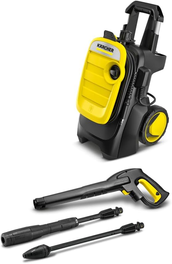 Krcher Hochdruckreiniger K 5 Compact, Druck: max. 145 bar, Durchfluss: max. 500 l/h, Flchenleistung: 40 m/h, Wasserfilter, Gewicht: 12 kg, Hochdruckschlauch und -pistole, Dreckfrser, Strahlrohr