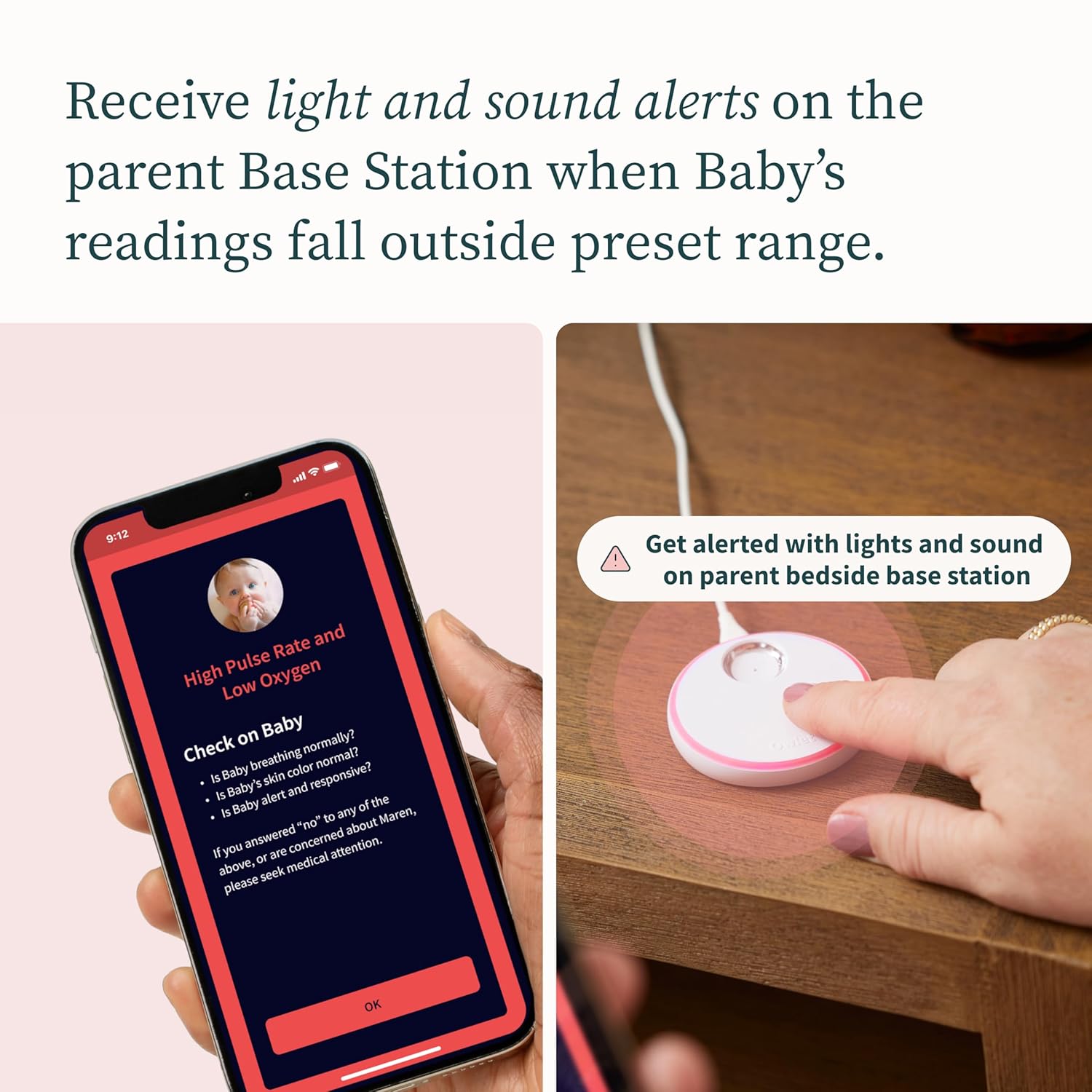 Owlet Dream Sock – Pulsoximeter, Liveübertragung von Herzfrequenz, Sauerstoffsättigung & Schlafverhalten bei Säuglingen & Babys