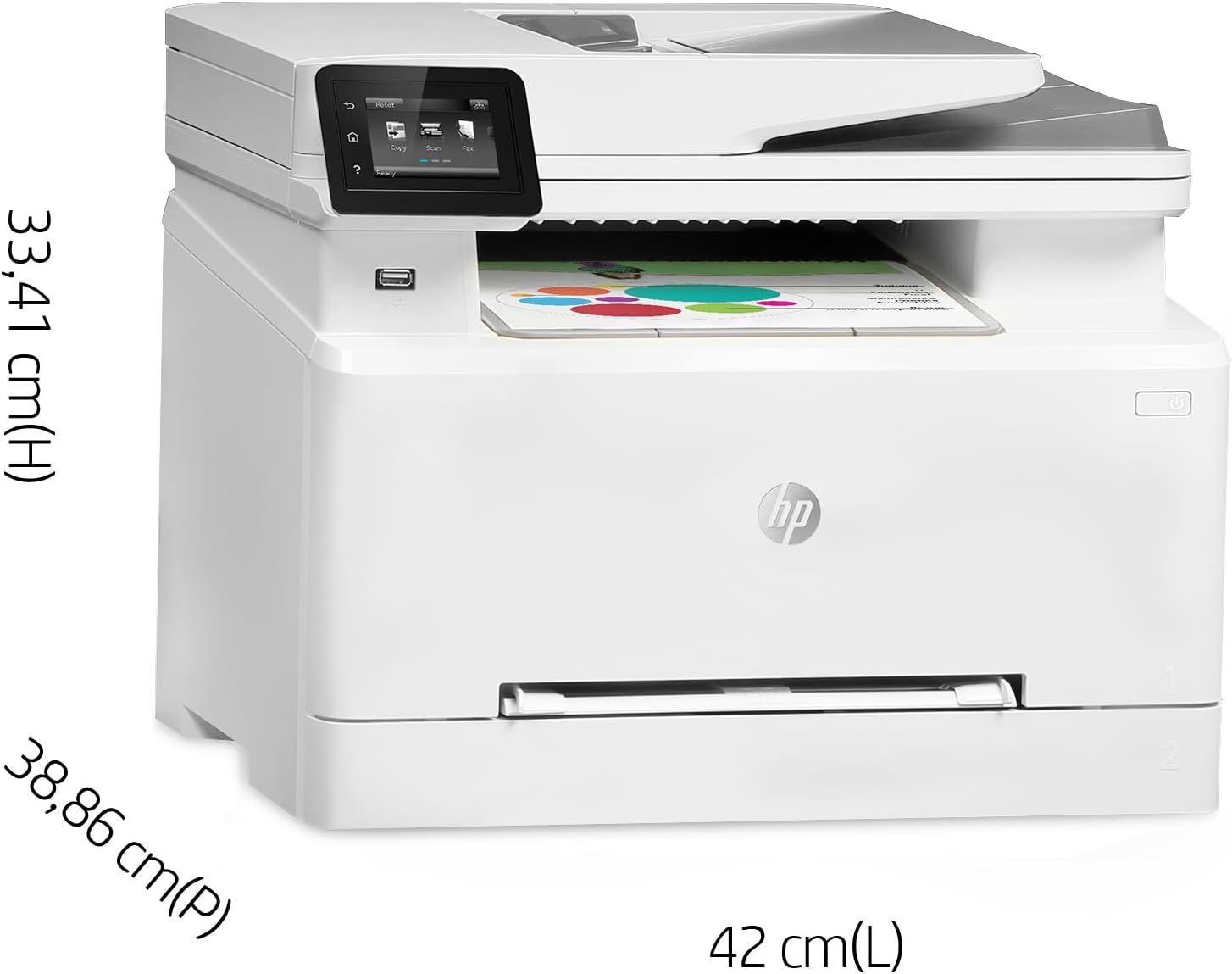 HP Color LaserJet Pro MFP 3302fdwg Multifunktions-Farblaserdrucker, Fax, Automatischer beidseitiger Druck, Touchscreen, Wi-Fi, Ethernet, USB, HP Wolf Pro Security