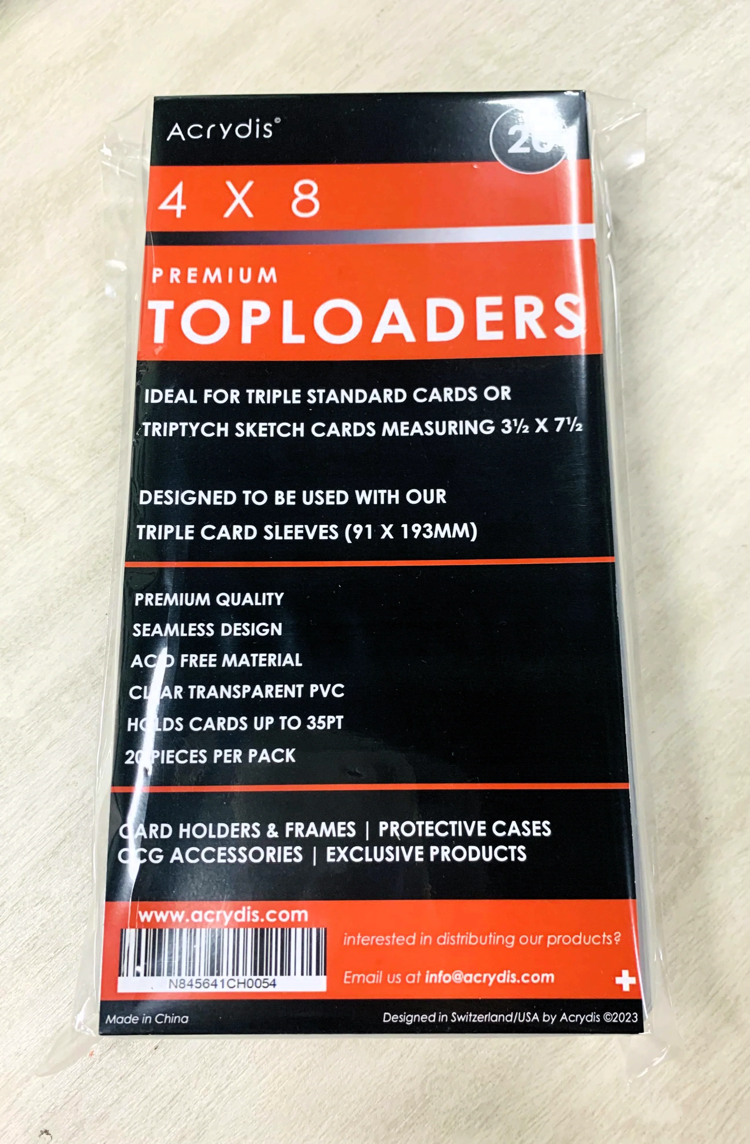 4'' x 8'' Toploaders for triptych sketch cards or triple standard cards