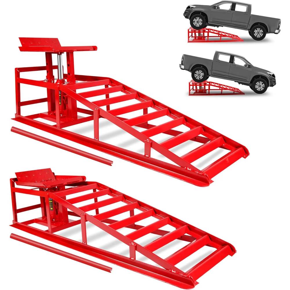 CuisinSmart 2 Pack Hydraulic Car Ramps 5T 11000lbs