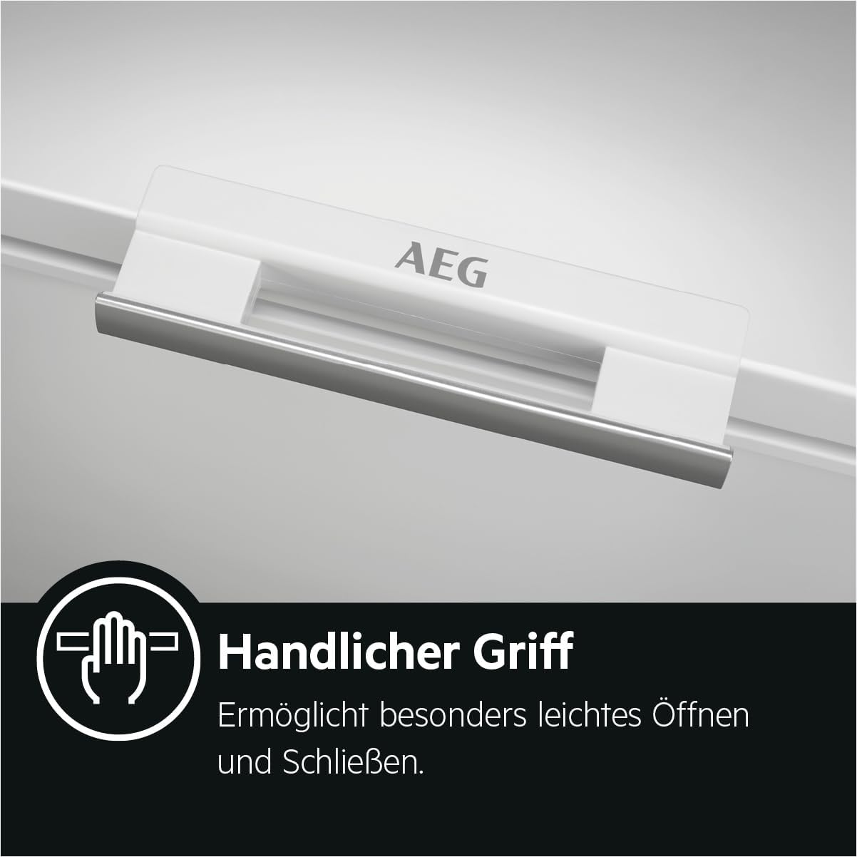 AEG AHB526D1LW Gefriertruhe / 254 L / LowFrost - weniger Eisbildung / Temperaturalarm / Rollen / D