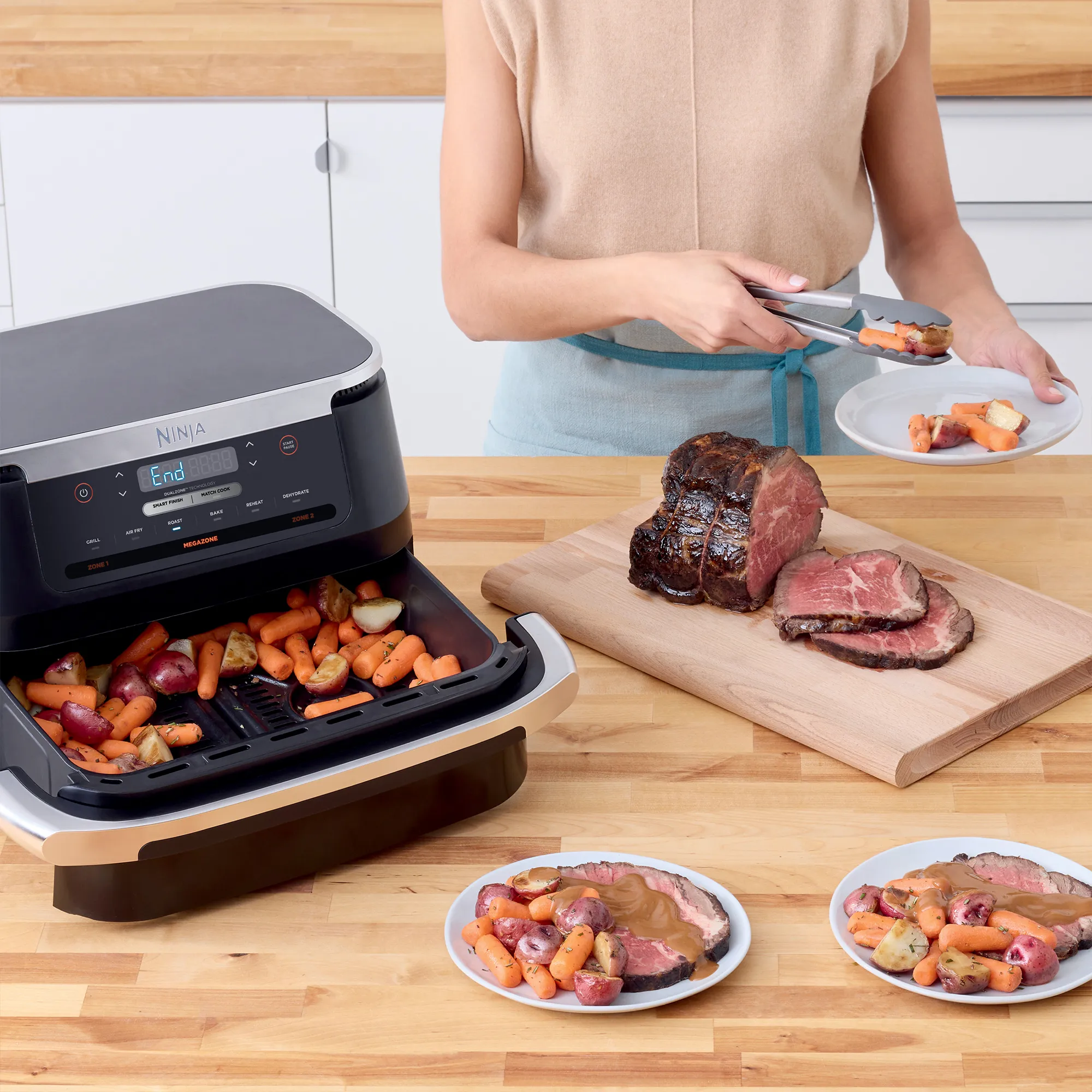 2025 Ninja FlexDrawer heteluchtfriteuse met 6,6 l MegaZone
