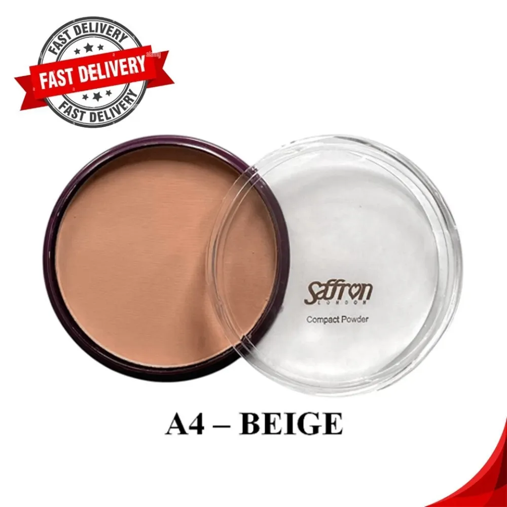 Saffron London Pressed Powder Foundation a?? 4 Popular Shades Compact Powder