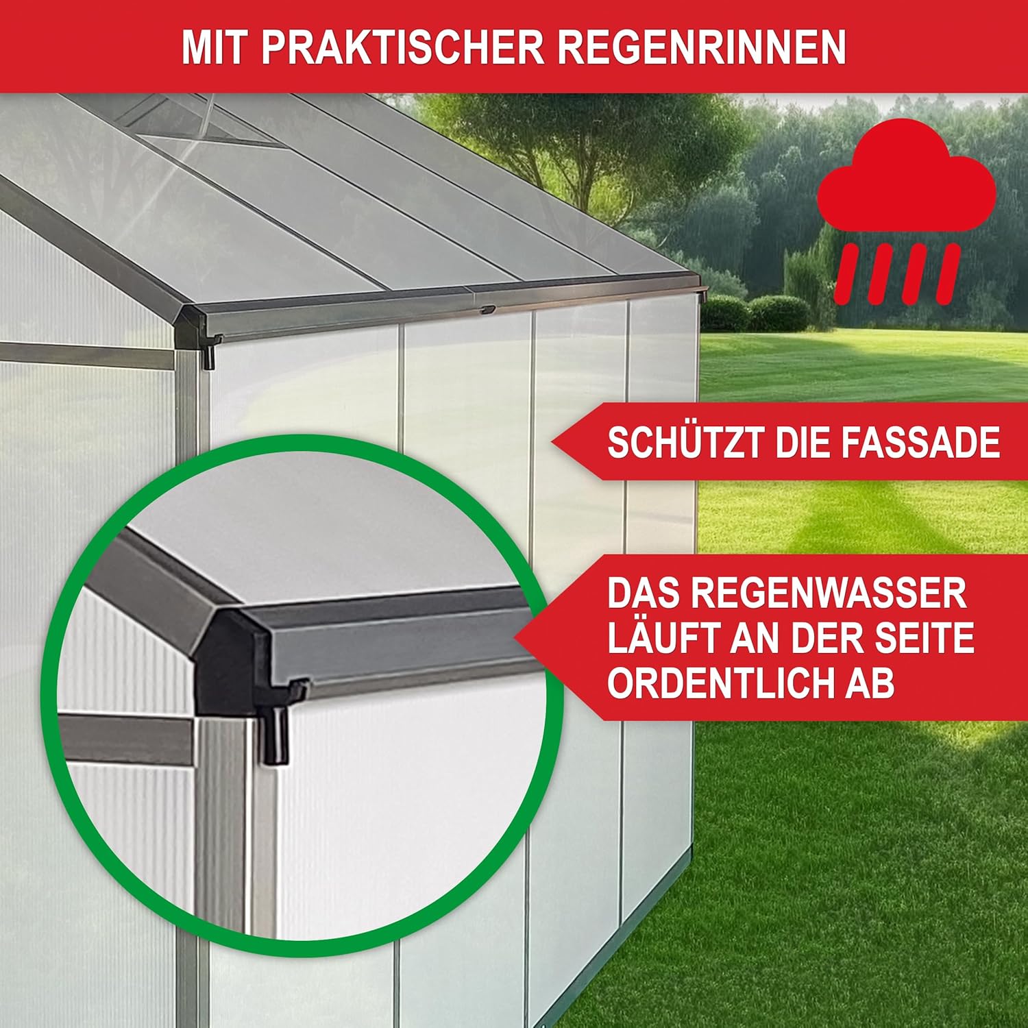 ONBEST stabiles Aluminium Gewächshaus mit Dachfenster – Garten Frühbeet ideal für die Anzucht von Tomaten Blumen – vielseitig nutzbar als Treibhaus, Tomatengewächshaus Pflanzenhaus (M)