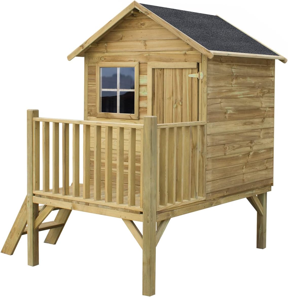 Gartenhaus Kinder - Spielhaus Kinder Outdoor - Aus Imprägniertem Gehobeltem Kiefernholz - Originell und Einzigartig Gartenspielhaus - Holzart Gehobelte Kiefer