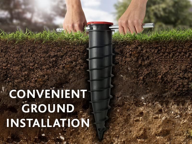 Vileda Sun-Rise Premium Wäschespinne -50m Leinenlänge|Kompakte & stabile Wäschespinne für Garten & Terrasse|Patentiertes Spannsystem, wetterfest & platzsparend, Höhe 1,67–1,82m | Eco-Verpackung