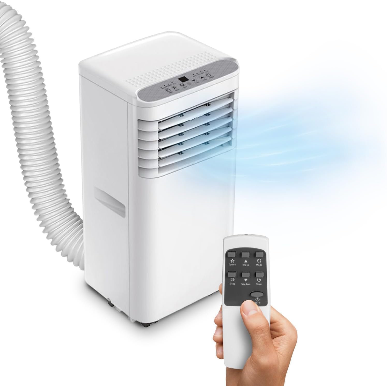 Avilia Mobiles Klimagerät 9000 BTU 3 in 1 – Luftentfeuchter, Kühler und Ventilator | Klimagerät ohne Außeneinheit für Zuhause und Büro
