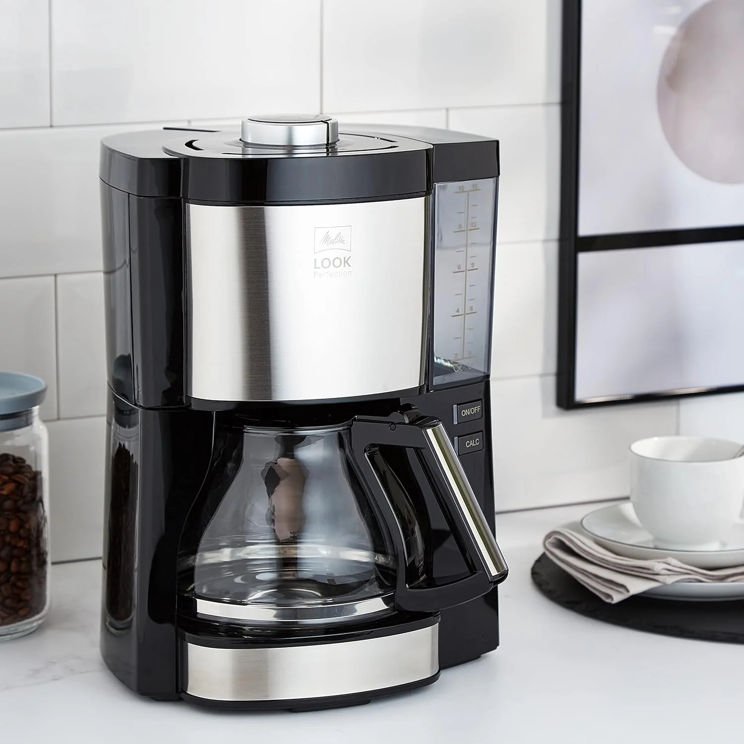 Melitta Look Perfection - Filterkoffiezetapparaat - met thermoskan - druppelstop - 10 kopjes - Zwart (1025-16)