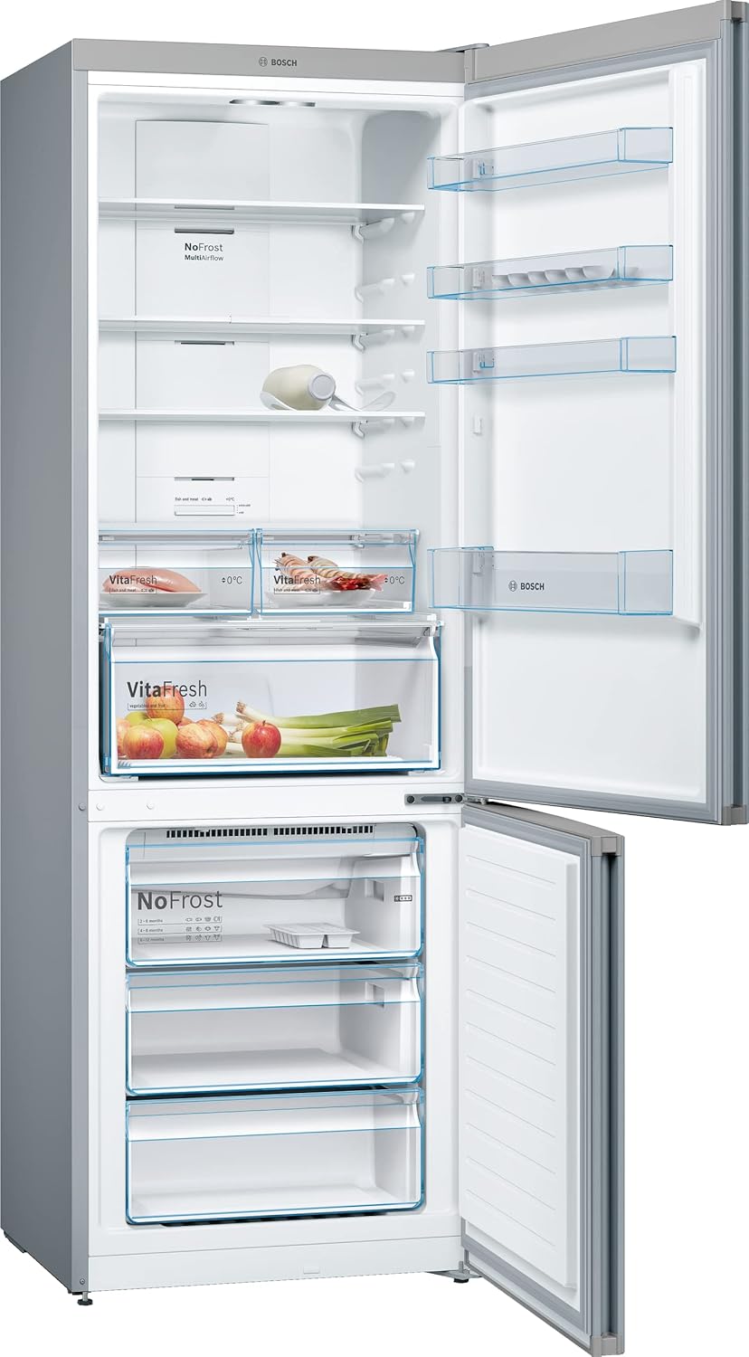 Bosch KGN49XLEA Serie 4 – Refrigerador combinado (438 L, 203 x 70 (H x L) – Acero inoxidable