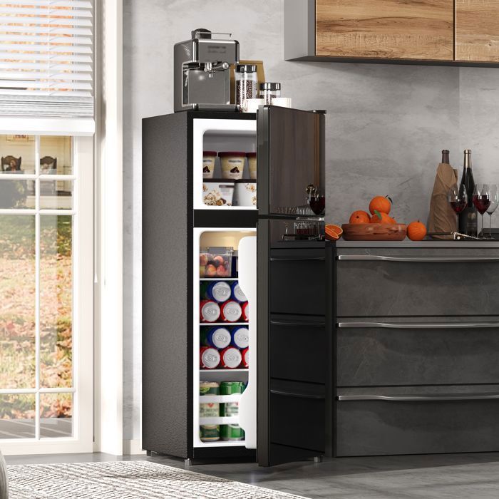 Mini réfrigérateur - Memkey - 76 L - 43,5 x 40 x 71,6 cm - Noir - LED, 6 L congélateur