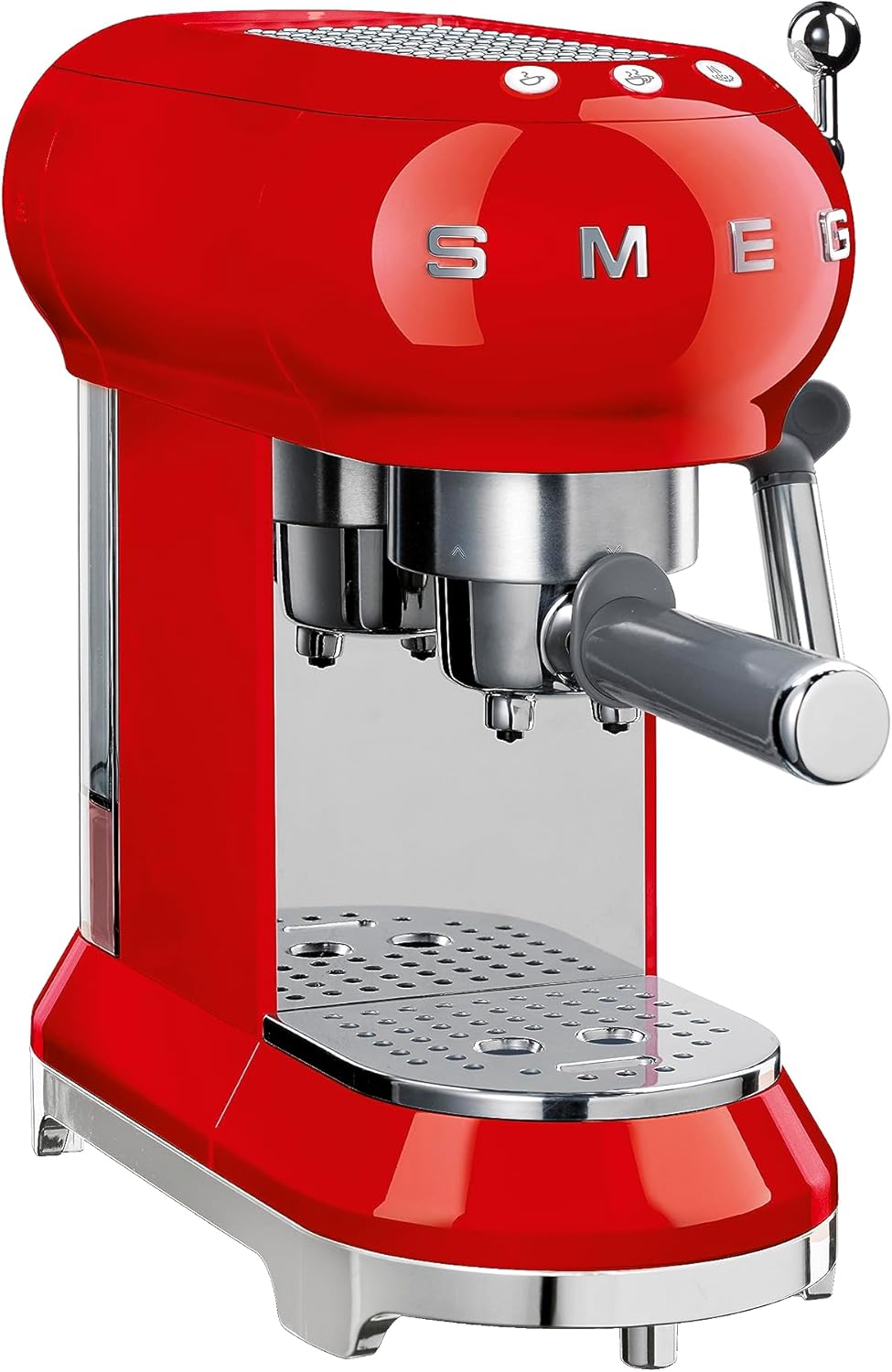 Smeg, ECF01PGEU Manual Espresso-Kaffeemaschine, Cappuccino -System, Thermoblock, groe Tassengehuse und Doppelkaffeefunktion, 1 l Wassertank, kompakte Abmessungen, 1350W, Pastellgrün