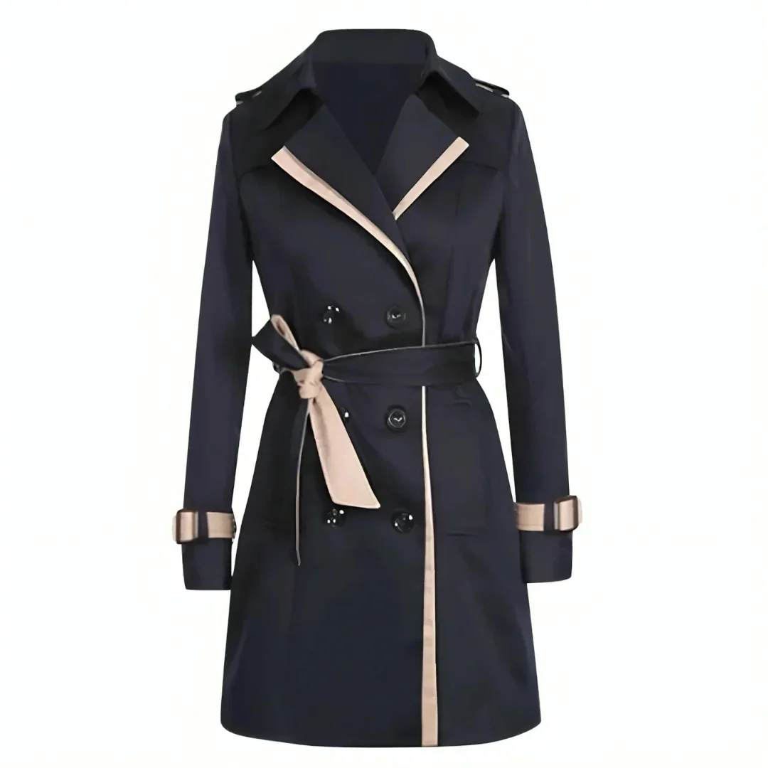Damen Trenchcoat Lang Leicht | Klassischer ��bergangsmantel mit Reverskragen | Eleganter Sommermantel f��r B��ro und Freizeit