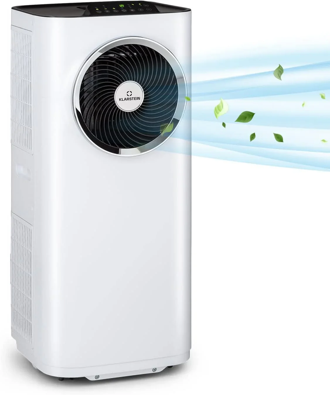 Klarstein Mobile Klimaanlage mit Abluftschlauch, 5-in-1 Klimager?t, Ventilator, Luftentfeuchter, Luftreiniger & Nachtmodus, App-Steuerung, Kleine & Portable, f��r Wohnung & B��ro, 12000 BTU