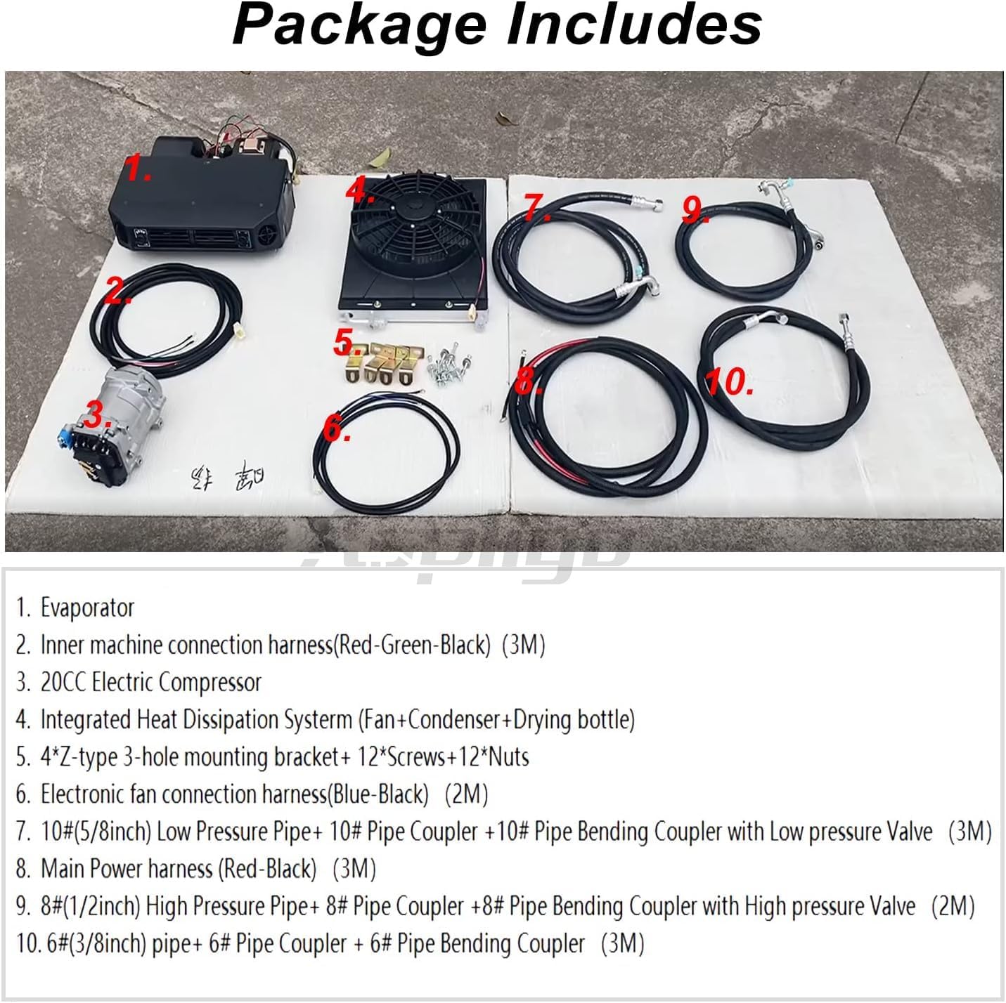 Gouku Universal Klimaanlage 12V Neue Energie 100% Elektrisch Wohnmobil Van Auto Klimaanlage unter Armaturenbrett 10000 BTU für LKW SUV RV