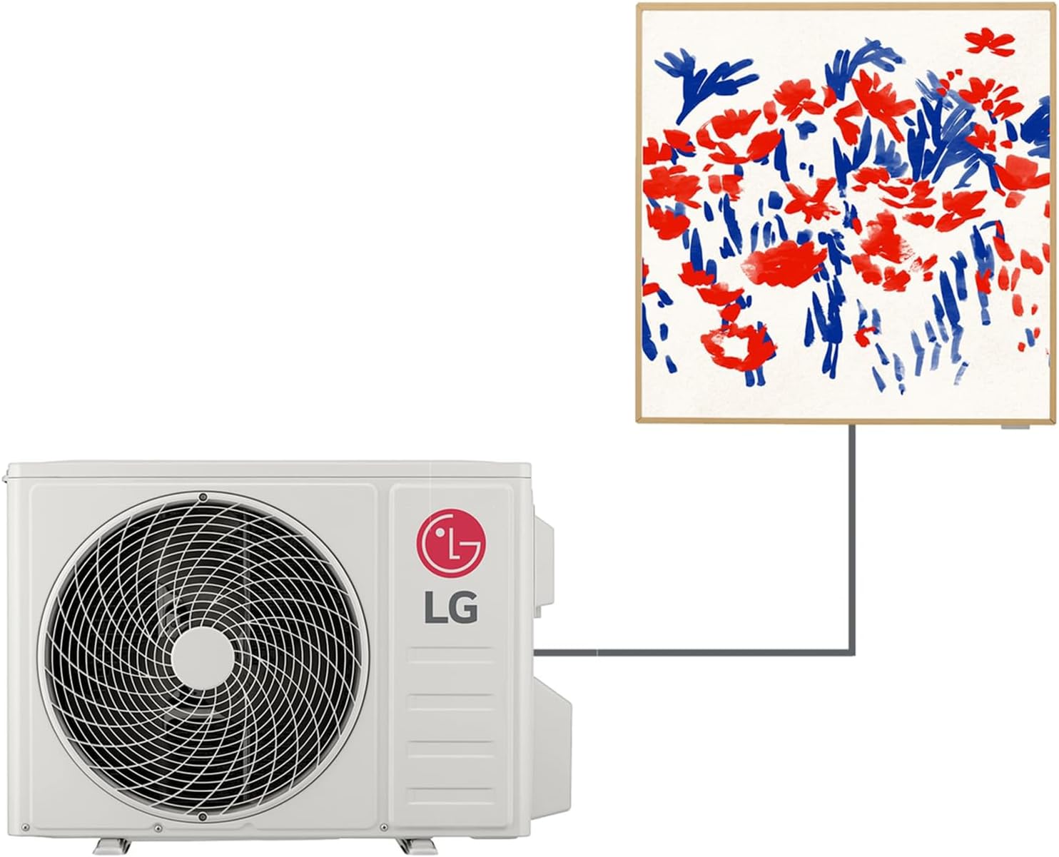 LG Mono Split Klimaanlage ArtCool Gallery Photo A12GA1, Wandklimagerät 12000 Btu mit Wärmepumpe, Personalisierbares Frontpanel, WiFi, A++/A+