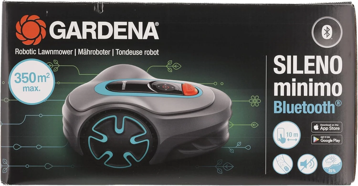 2025 Gardena M?hroboter SILENO minimo 350 m2: Intelligente Robotmaaier met Optimale Connectiviteit, Programmeerbaar via Gardena Bluetooth App (15208-47)