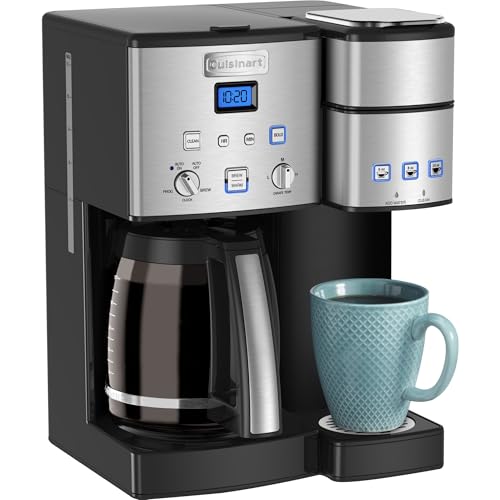 Cuisinart Single Serve   12 Cup Coffee Maker, Offers 3 Sizes: 6 Ounces, 8 Ounces and 10 Ounces, Stainless Steel, SS 15P1: Home & Kitchen