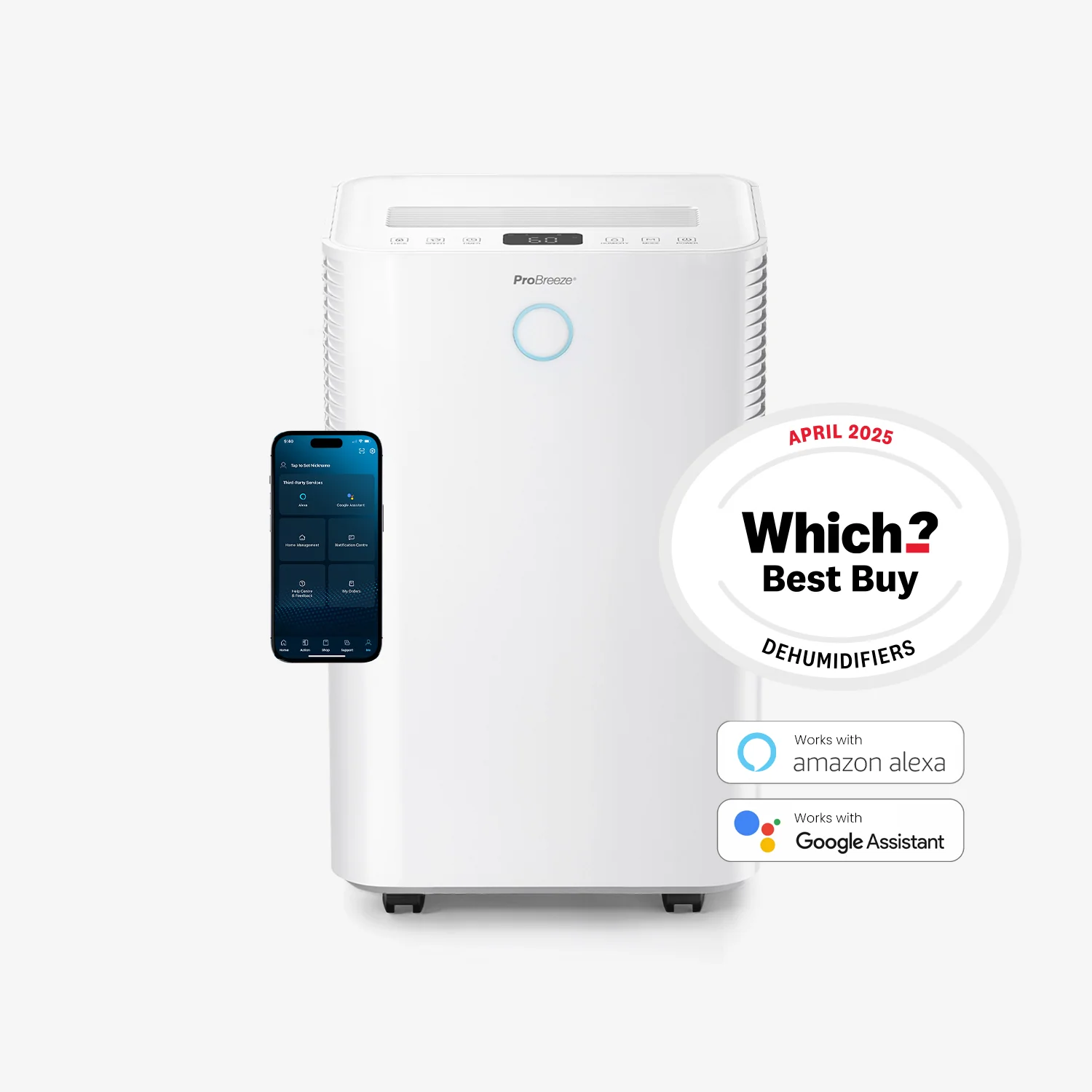 2025 Stille en Energiezuinige OmniDry Luchtontvochtiger van 20L met Wasmodus en Slimme App-bediening