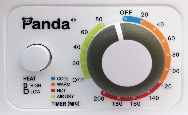 Panda 1.50 CU.FT Compact Laundry Dryer White and Black