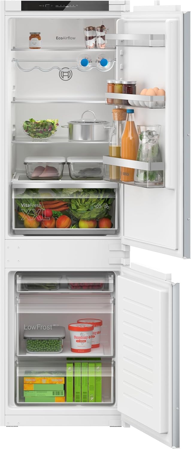 Bosch KIV86VSE0, Série 4, Réfrigérateur congélateur, Encastrable, 177.2 x 54.1 cm, 183 L / 84 L