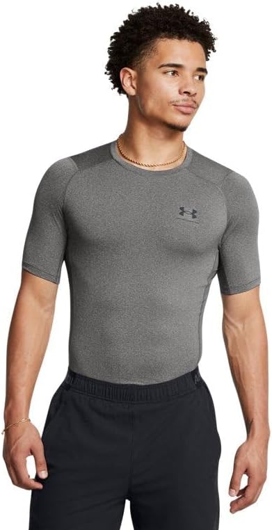 Under Armour Herren UA HG Armour Comp SS, kurzärmliges Funktionsshirt, schnelltrocknendes T-Shirt mit Kompressionspassform