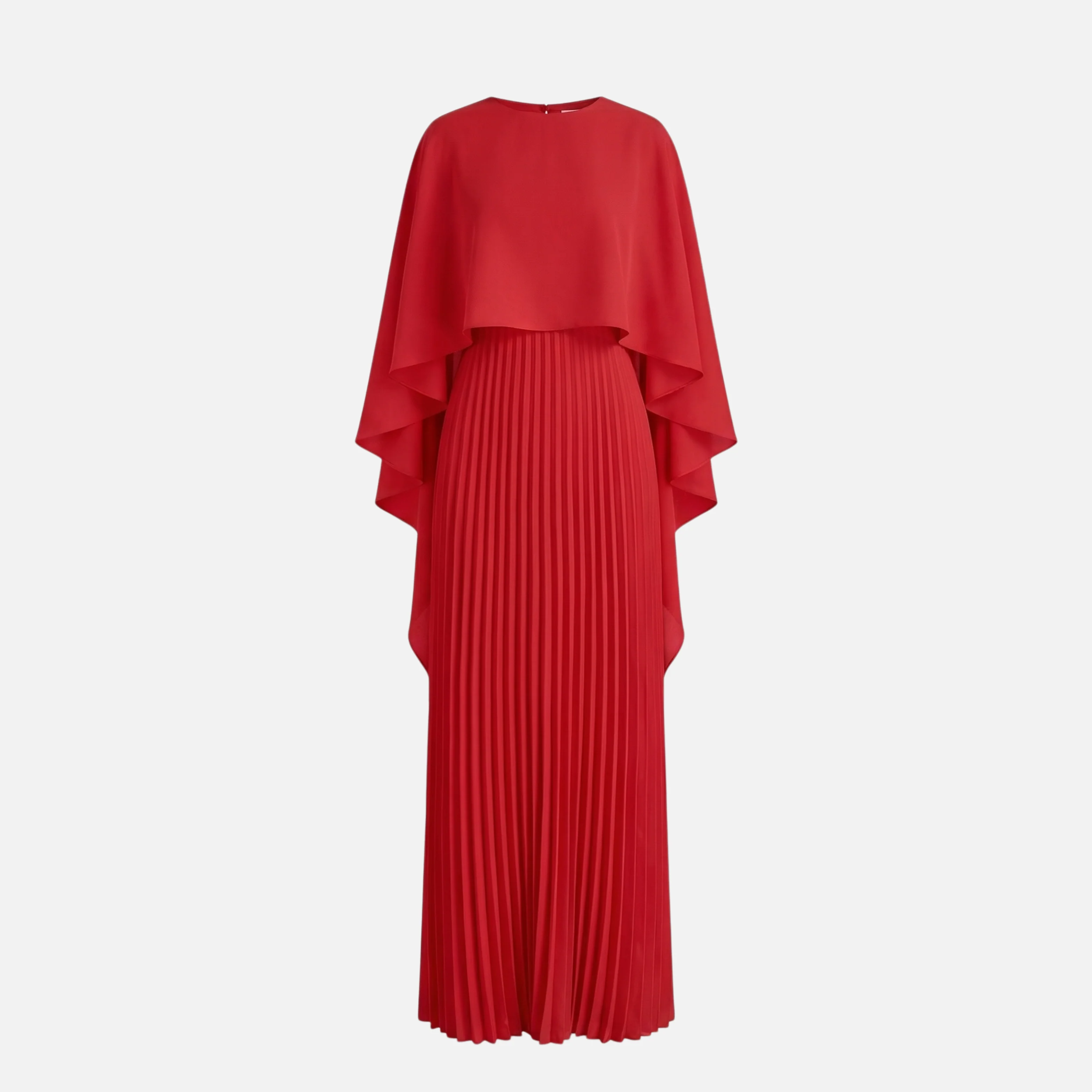 Plissiertes Chiffon-Maxikleid mit Cape-Overlay f��r Damen