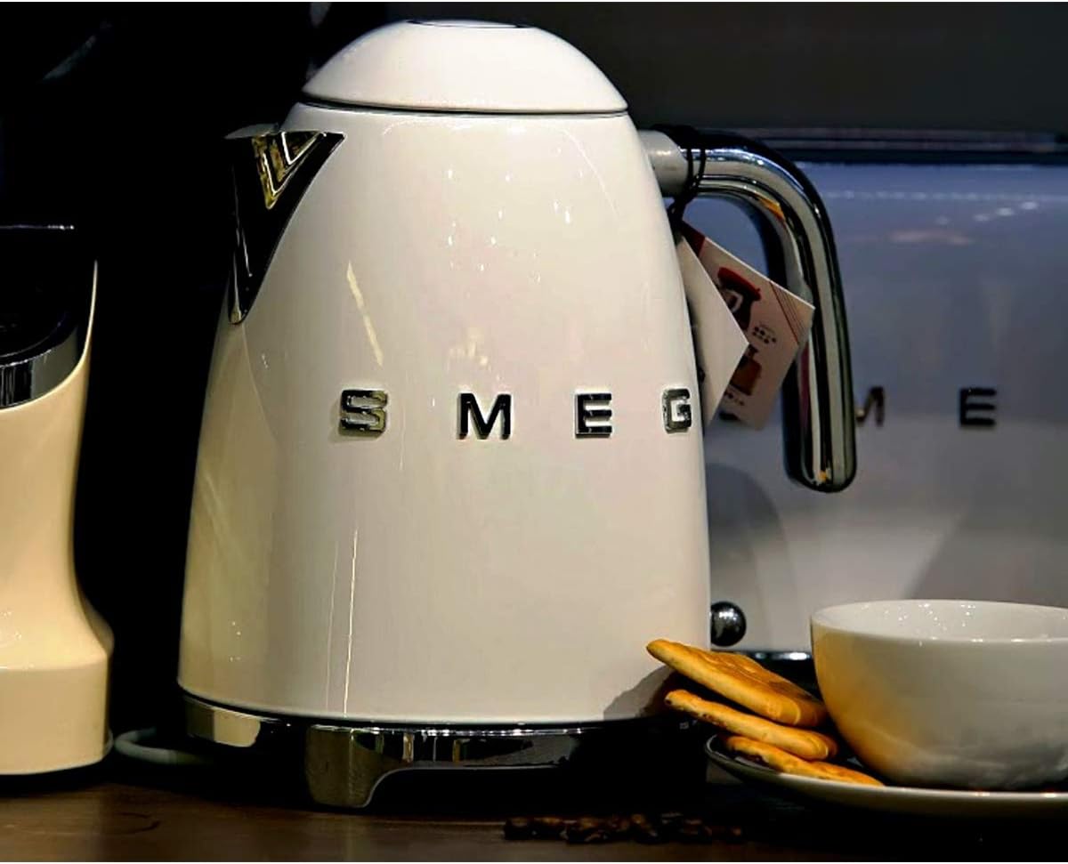 Smeg, 2x2 TSF01CREU -Toaster, 2 Schlitze für 2 Scheiben, 6 Vergoldungsniveaus, Heizfunktion, Abtau- und Bagel- Funktion, Sammelschublade, 950W, Creme
