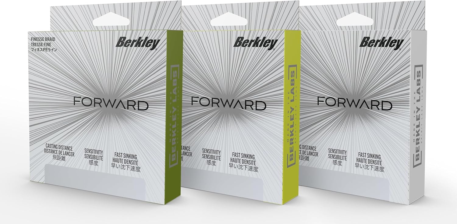 Berkley Forward Braid Angelschnur | Hochsensible Finesse-Superline für Spinnfischen, Köderfischen und Finesse-Angeln | Verbesserte Wurfweite und Sensibilität | In mehreren Farben und Größen erhältlich