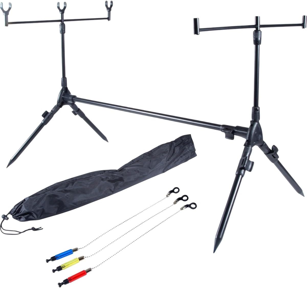 Ultimate Komplettes Karpfenset mit Ruten, Freilaufrollen, Rodpod, Bissanzeigern und End Tackle | Karpfenset