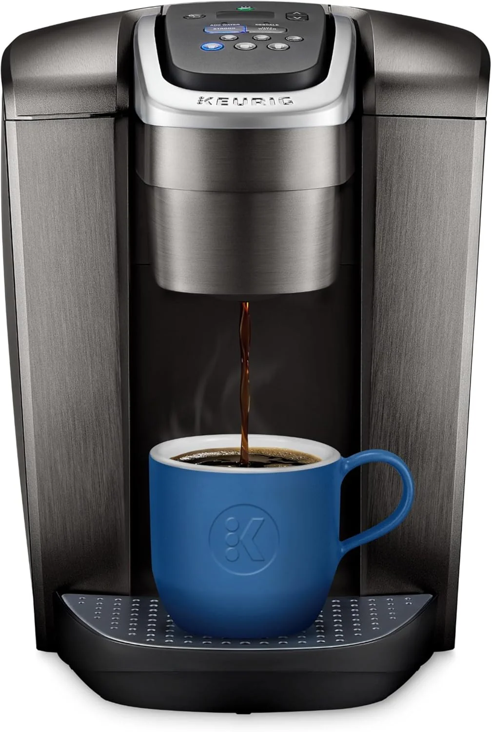 Keurig K-Elite Single Serve K-Cup Pod Coffee Maker, with Strength and Temperature Control, Iced Coffee Capability, 8 to 12oz Brew Size, Programmable, Brushed Silver