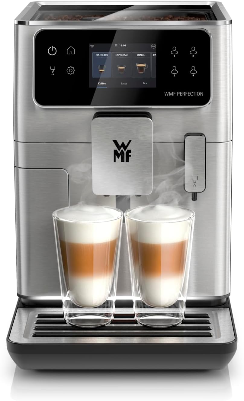 WMF Perfection 640 Kaffeevollautomat mit Milchsystem, 16 Getränkespezialitäten, Double Thermoblock, Edelstahl-Mahlwerk, Nutzerprofil Speicherung (640: WMF Perfection 640 mit Milchsystem)