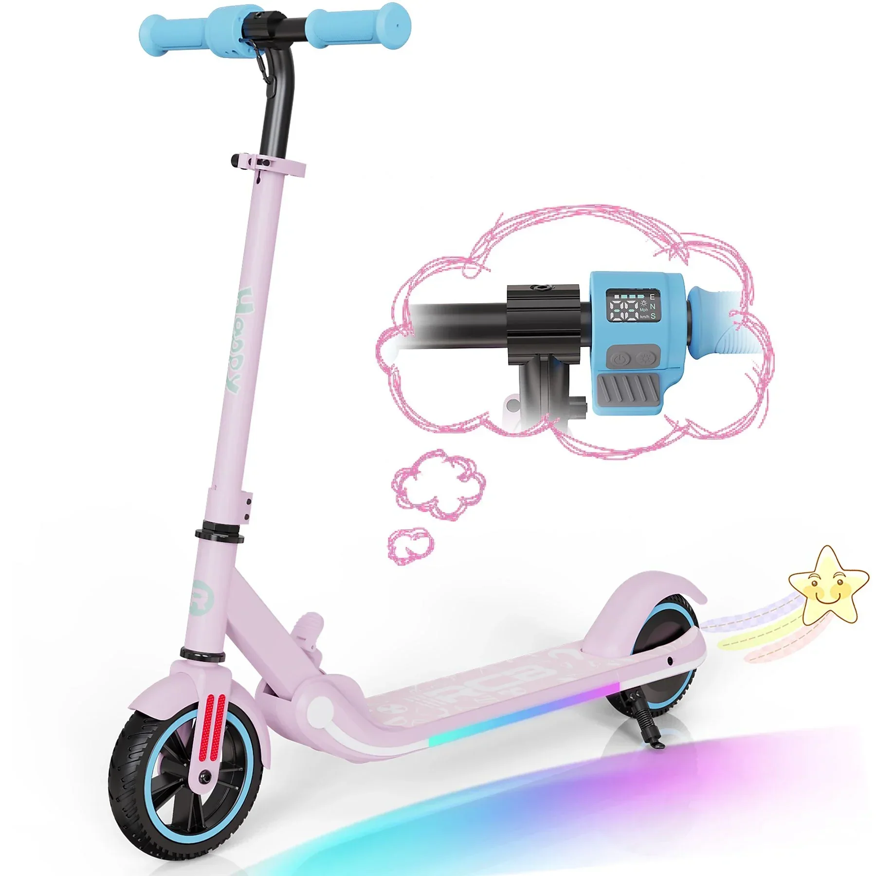 RCB R11 Kinderscooter met RCB-logo - Lichte elektrische scooter voor kinderen