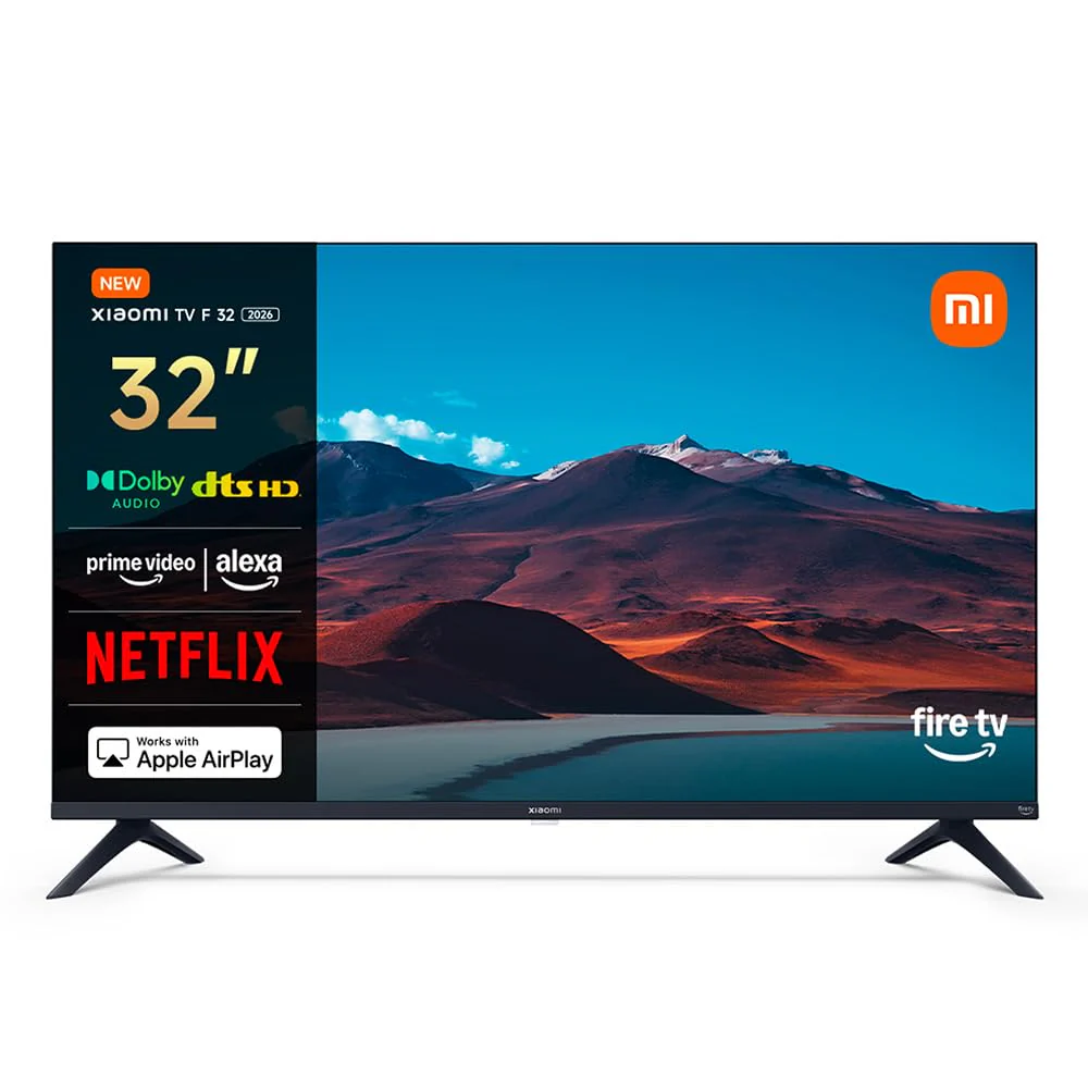 Xiaomi TV F 32, 32 Zoll (81 cm), HD, Smart TV, Fire OS7, Triple Tuner DVB-C/S/S2/T/T2, Dolby Audio™, DTS Virtual:X, DTS-HD, Sprachsteuerung mit Alexa, Kompatibel mit Apple AirPlay