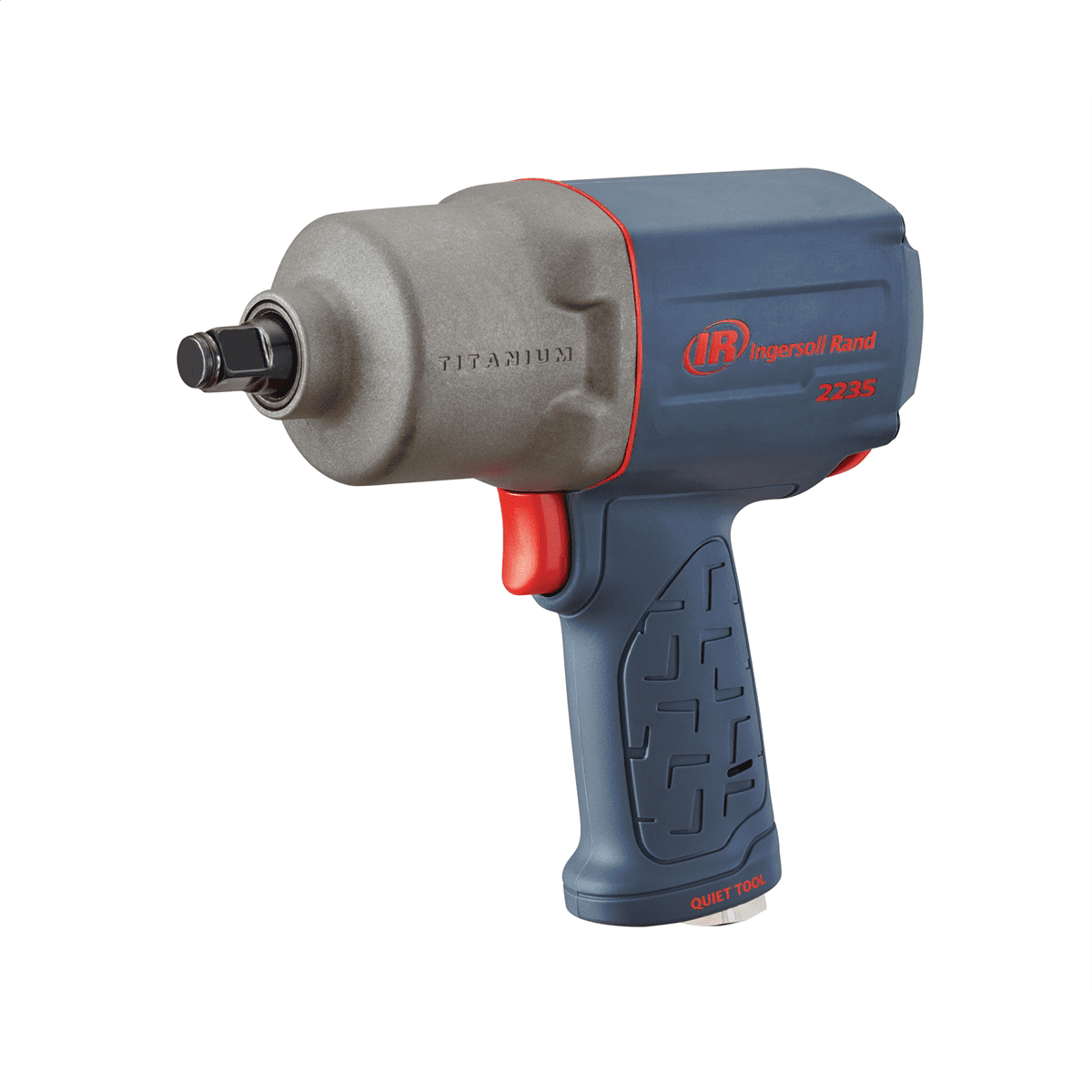 1/2′′ Air Impact Wrench, Quiet, 1300 ft-lbs Nut-busting Torque, Pistol Grip, Titanium Hammercase