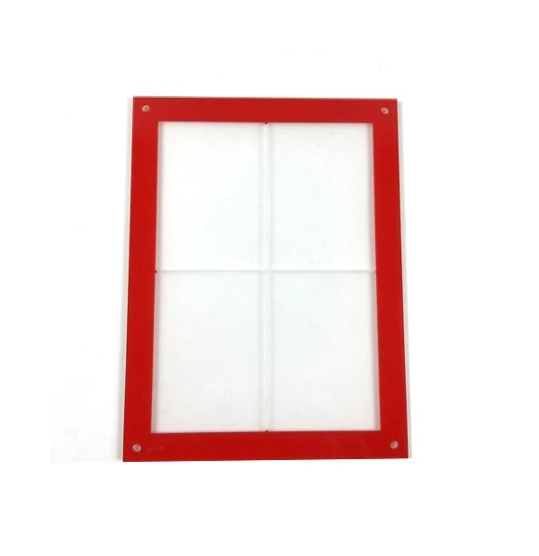 Acrylic Holder/Display/Frame For Loaded Sketch Cards - With Set Of Screws - Red