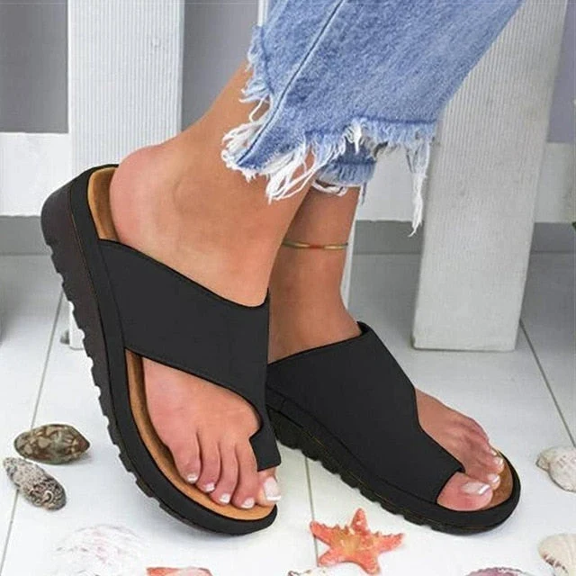 Orthop?dische Sandalen Damen - Bequeme Hallux Valgus Sommerschuhe mit anatomischem Fu?bett & verstellbaren Riemen f��r Halt