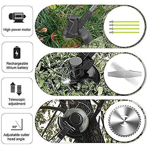 Rasaerba A Batteria, Asta Telescopica Regolabile Tosaerba Elettrico Multifunzione Per Uso Domestico 21V 2000mA Nero Tosaerba A Batteria Per La Cura Del Prato Vialetto Giardino (15 Celle A Batteria) : Amazon.it: Giardino e giardinaggio