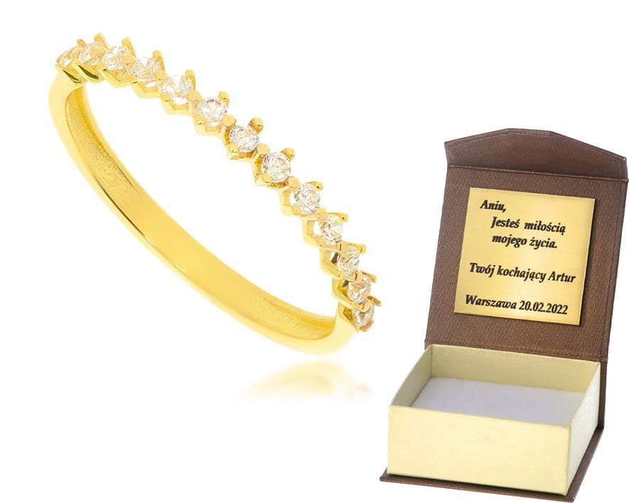 Złoty pierścionek Próby 585