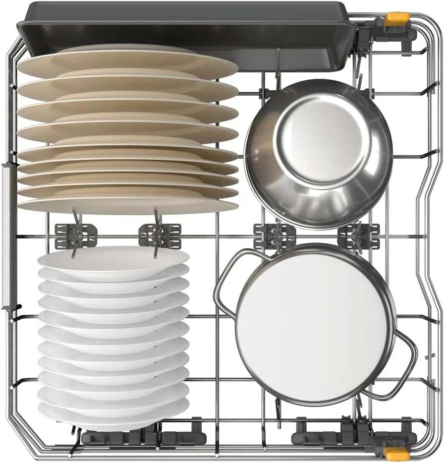 Bauknecht B7F HP43 XA Vrijstaande vaatwasser/ 60 cm/ 15 couverts/ PowerClean Pro-Effectieve hogedruksproeiers/ Natural Dry-Automatische deuropening-Betere droging/ Maxi Space-Meer binnenruimte